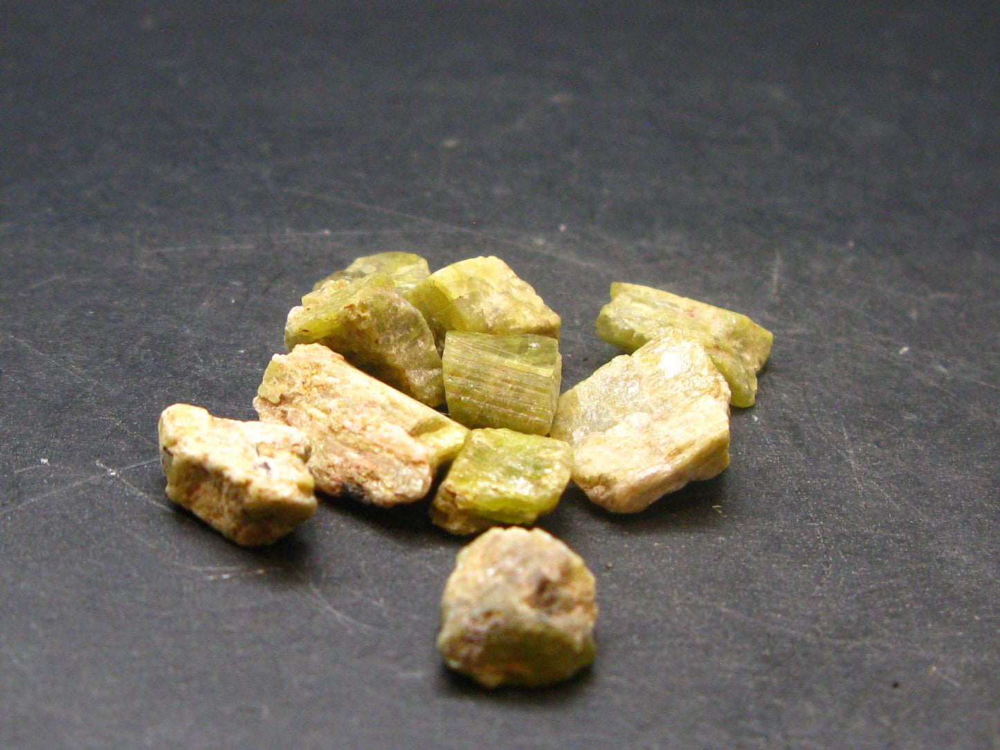 Lot of 10 Chrysoberyl Crystals From Madagascar - 10.85 Grams