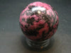 Pink Rhodonite Rodonite Sphere Ball From Canada - 1.9" - 196.54 Grams