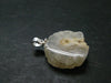 Anandalite Quartz Crystal Silver Pendant From India - 1.0" - 3.64 Grams