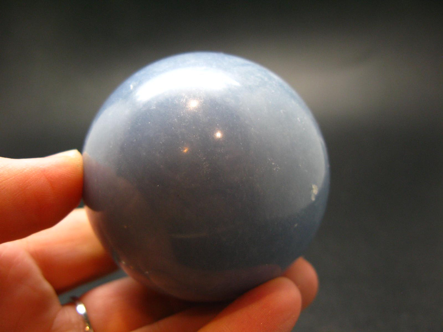 Fine Angelite Angellite Sphere Ball From Peru - 2.2"