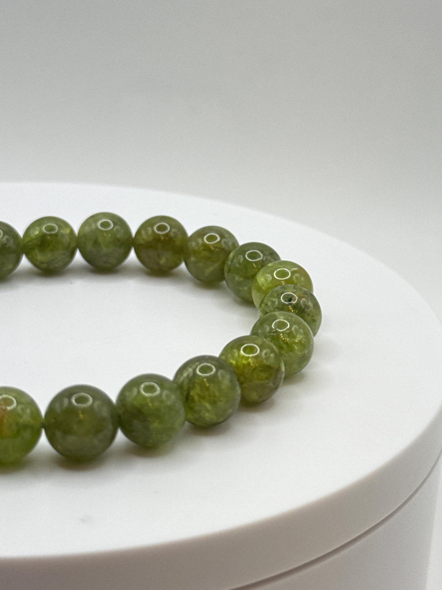 Natural Peridot Beaded Bracelet | August Birthstone, Renewal
