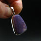Rare High-Quality Charoite Silver Plated Pendant From Russia - 1.4" - 6.76 Grams
