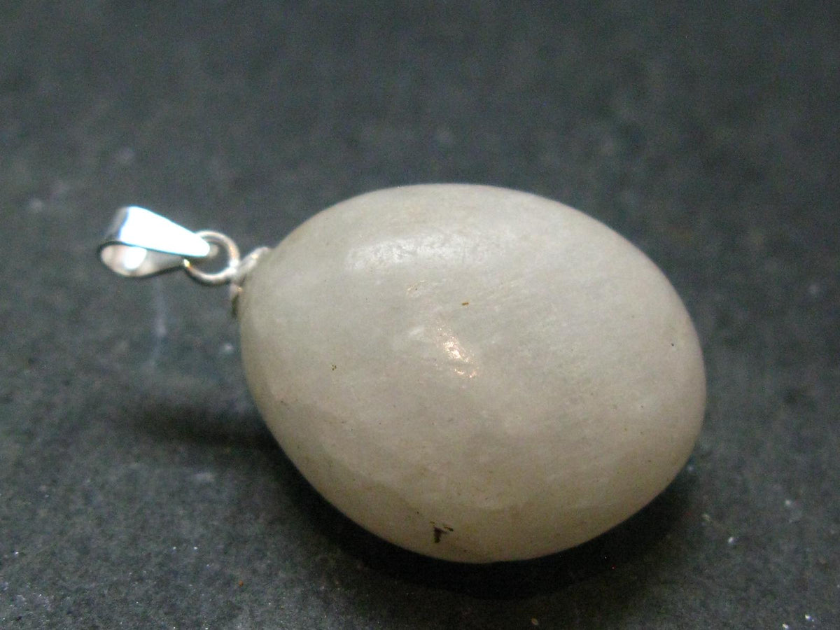Very Rare White Cryolite 925 Silver Pendant from Greenland - 1.2" - 8.66 Grams