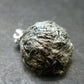 Nice Polished Seraphinite Clinochlore Stalactite Silver Pendant From Russia - 1.0" - 4.84 Grams