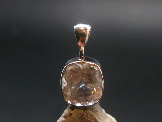 3.89 Carat Phenakite Phenacite Gem Sterling Silver Pendant from Russia - 0.6" - 1.76 Grams