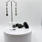 Faceted Moldavite Sterling Silver Drop Earrings - Weight 3.93 Grams