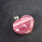 Rhodochrosite Heart Silver Pendant from Alma Colorado - 1.1" - 8.42 Grams