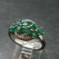 Emerald Faceted Silver Ring from Colombia - 3.69 Grams Total - Size 7.25