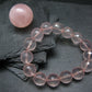 Rose Quartz Genuine Bracelet ~ 7 Inches ~ 14mm Facetted Beads