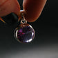 Large Genuine Rich Purple Amethyst Sterling Silver Pendant From Brazil - 0.9" - 3.84 Grams