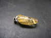 Agni Gold Danburite Tumbled Sterling Silver Pendant from Tanzania - 1.0" - 2.20 Grams