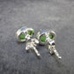 Tsavorite Gem Green Garnet Sterling Silver Earrings from Tanzania - 1.80 Grams