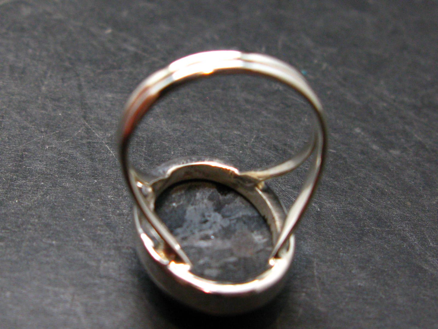 Real!! Very Rare Nuumite Nuummite Sterling Silver Ring from Greenland - 7.0 Grams - Size 6