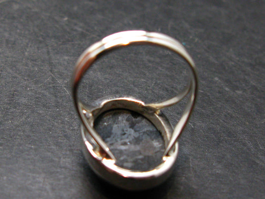 Real!! Very Rare Nuumite Nuummite Sterling Silver Ring from Greenland - 7.0 Grams - Size 6