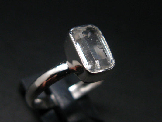 Phenakite Phenacite Crystal Silver Ring From Russia - Size 8 - 2.18 Grams
