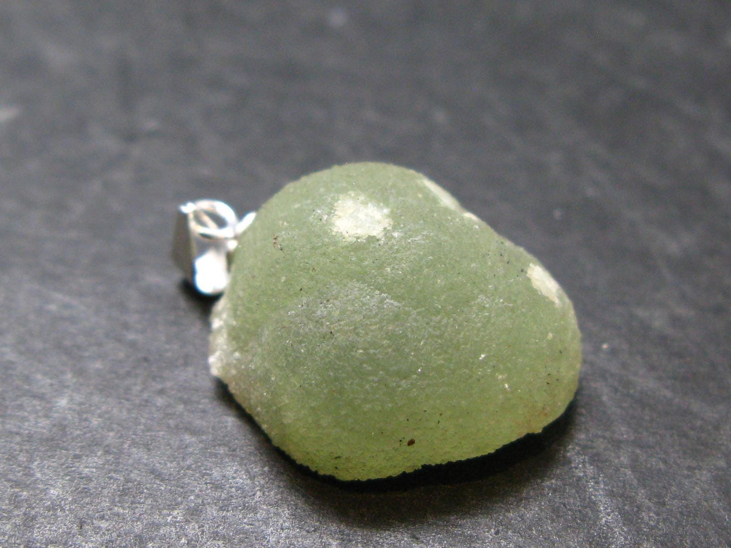 Very nice Prehnite Silver Pendant from Mali - 1.0"