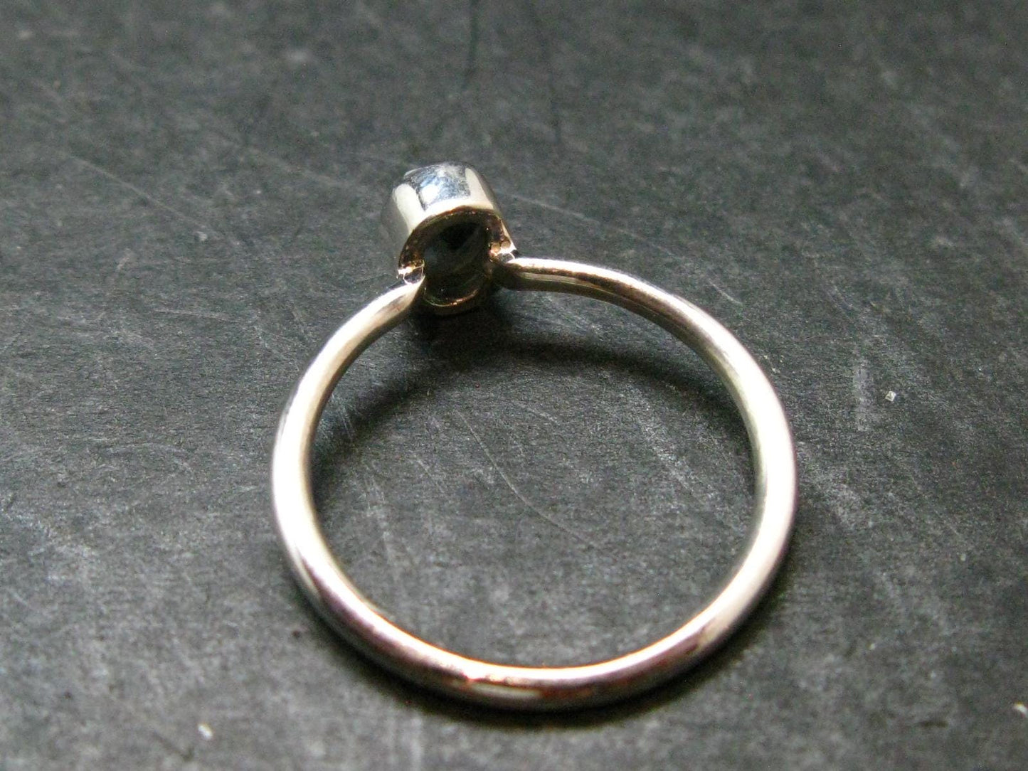 Benitoite Silver Ring From California - Size 8 - 1.92 Grams