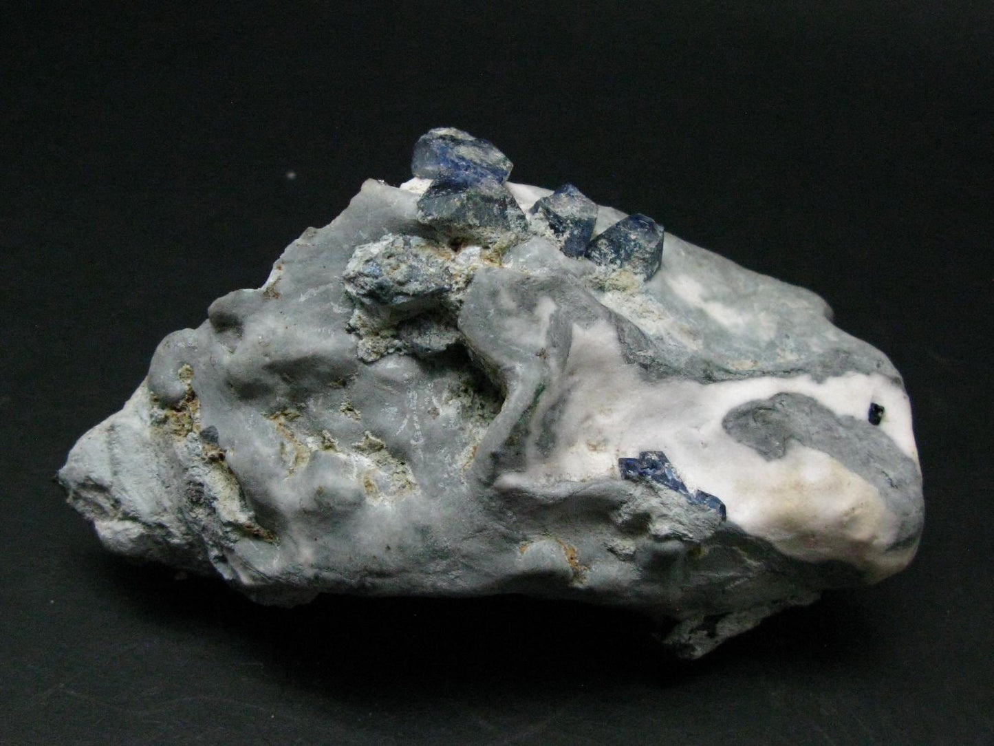 Benitoite and Neptunite on Natrolite Cluster From California - 1.5" - 10.35 Grams