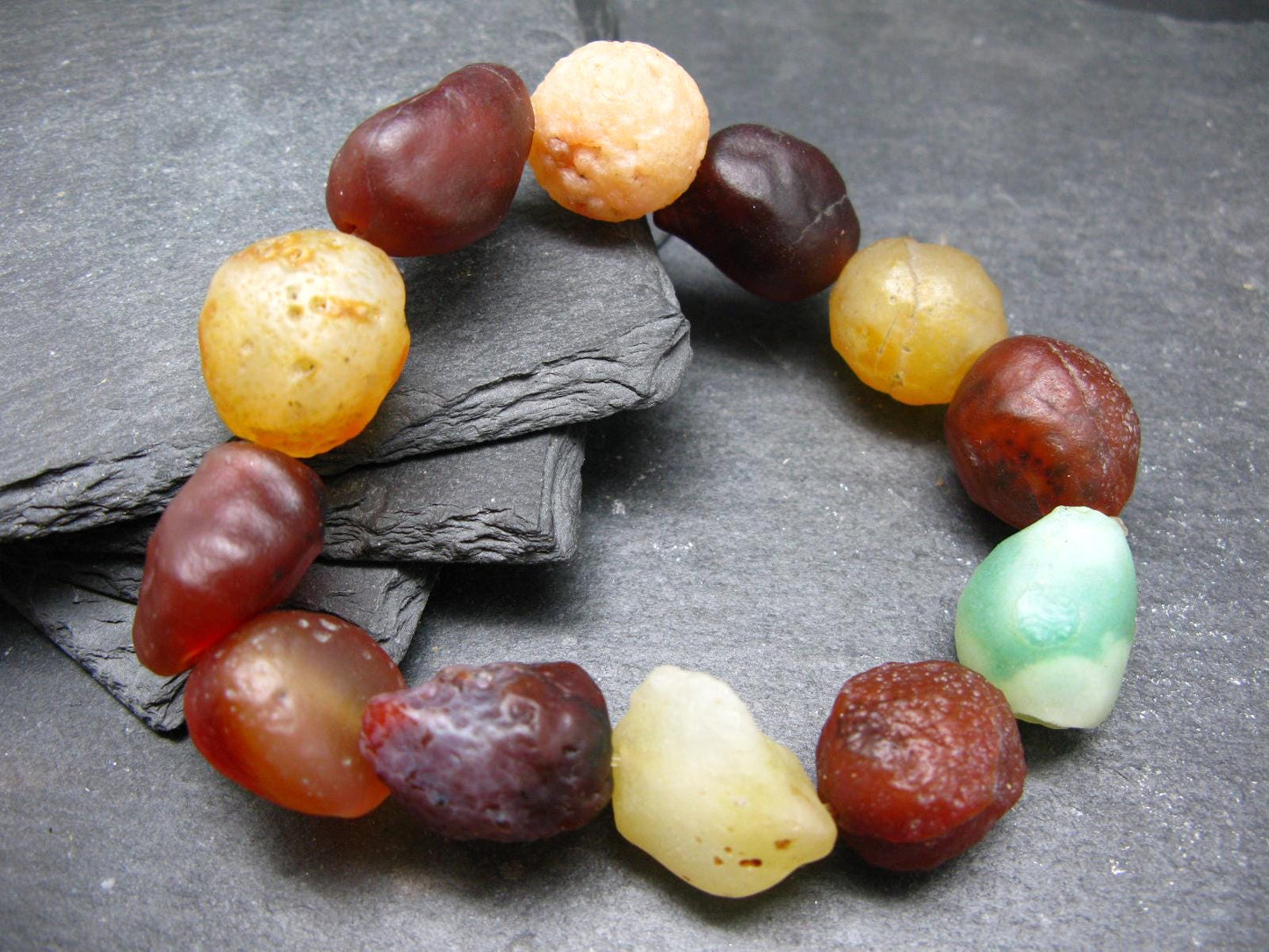Gobi Agate Genuine Bracelet ~ 7.5 Inches ~ 20mm Raw Beads