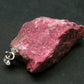 Rare Raw Deep Pink Thulite Silver Pendant From Norway - 1.3" - 6.91 Grams