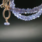 Facetted Tanzanite Zoisite Bead Silver Bracelet from Tanzania - Size Adjustable - 4.52 Grams