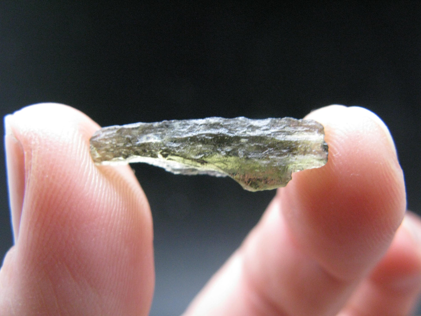 Moldavite Tektite Raw Piece from Czech Republic - 0.8" - 3.20 Carats - 0.64 Grams
