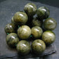 Green Gem Tourmaline Genuine Bracelet ~ 7.5 Inches ~ 17mm Round Beads