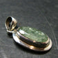 Green Kyanite Crystal Silver Pendant From Tanzania - 1.1" - 2.69 Grams
