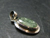 Green Kyanite Crystal Silver Pendant From Tanzania - 1.1" - 2.69 Grams
