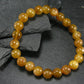 Rare Golden Apatite Genuine Bracelet From Mexico ~ 7 Inches ~ 8mm Round Beads