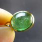 Tsavorite Green Garnet Gold Plated Silver Pendant from Tanzania - 0.7" - 1.76 Grams