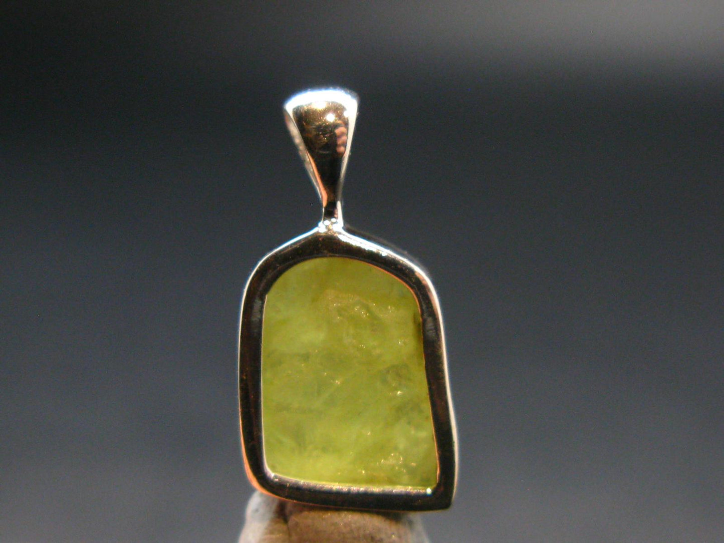 Chrysoberyl Crystal Silver Pendant From Brazil - 1.70 Grams