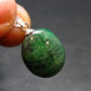 Tsavorite Gem Green Garnet Sterling Silver Pendant From Tanzania - 0.9" - 3.88 Grams