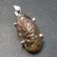 Rare Colombianite Pseudotektite Silver Pendant from Colombia - 1.1"- 3.0 Grams