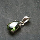 Moldavite Tektite Facetted Silver Pendant from Czech Republic - 0.7" - 1.06 Grams