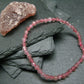 Strawberry Quartz Genuine Bracelet ~ 7 Inches ~ 4mm Facetted Beads