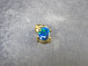 Rare Black Opal Gold Plated Silver Pendant from Australia 0.6" - 0.93 Grams