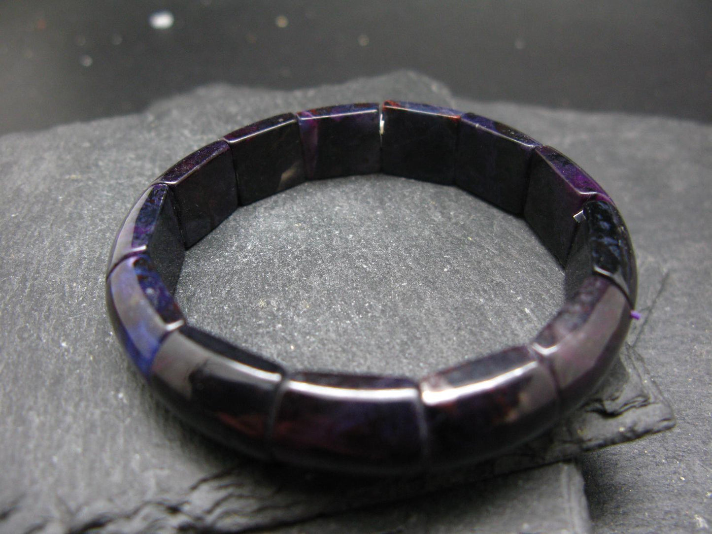 Sugilite Genuine Bracelet ~ 7 Inches ~ 16mm Squared Beads