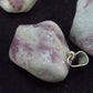 Set of 3 Natural Pink Tourmaline Rubellite Quartz Pendant From Brazil