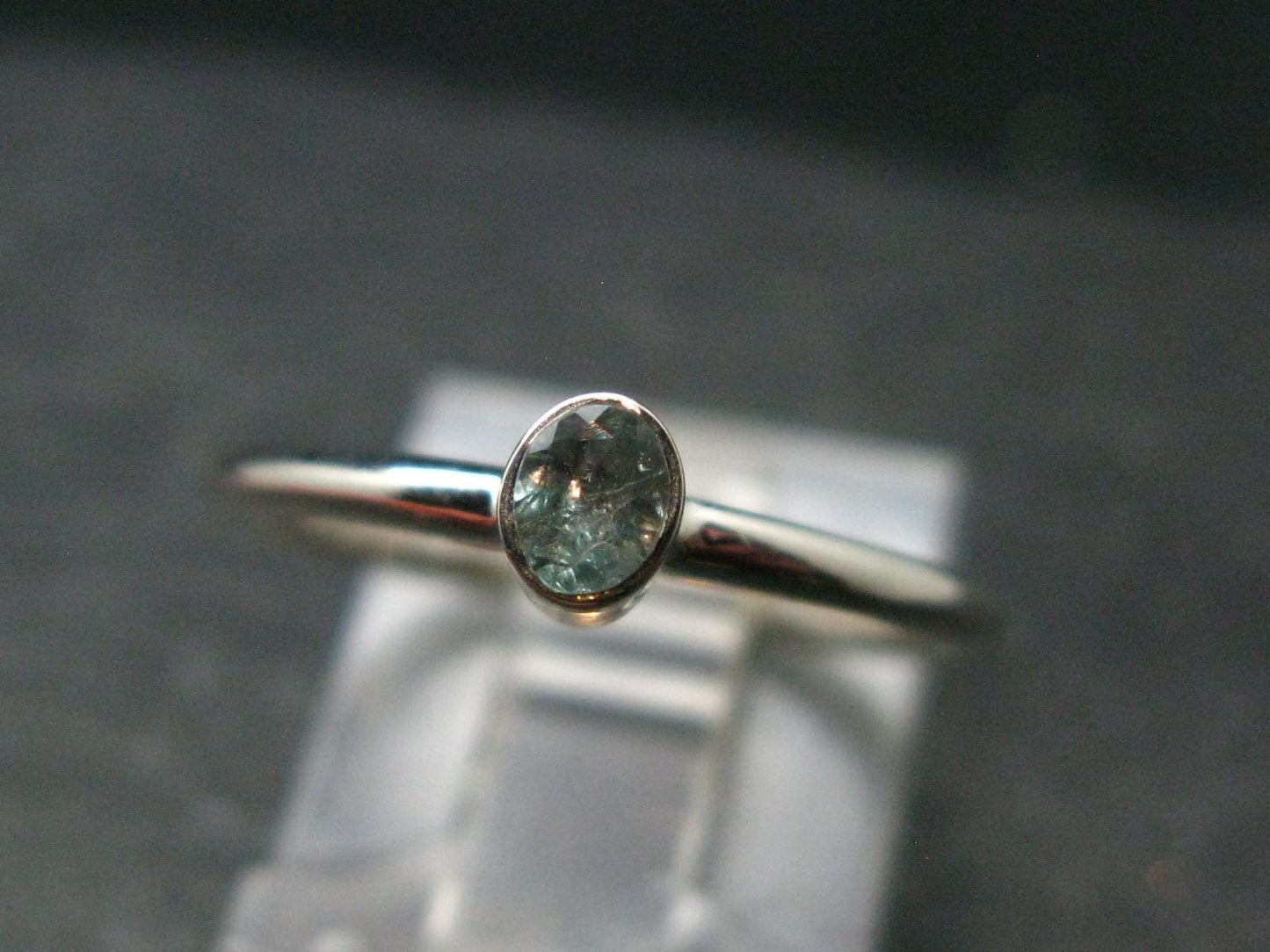 Genuine Alexandrite Gem Silver Ring From Russia - Size 6 - 1.46 Grams