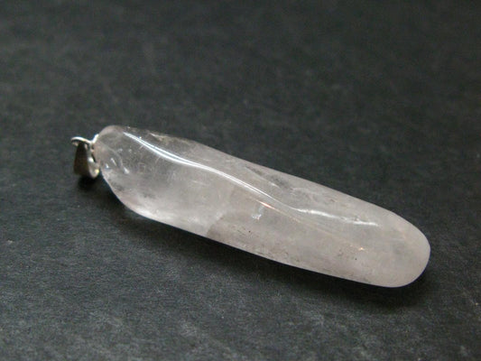 Nice Terminated Danburite Crystal Silver Pendant from Mexico - 2.0" - 7.65 Grams