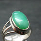 Natural Apple Green Chrysoprase 925 Sterling Silver Ring From Australia - 5.30 Grams - Size 8