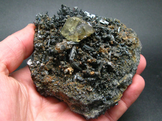 Large Stibnite Cluster with Calcite From China - 3.9"