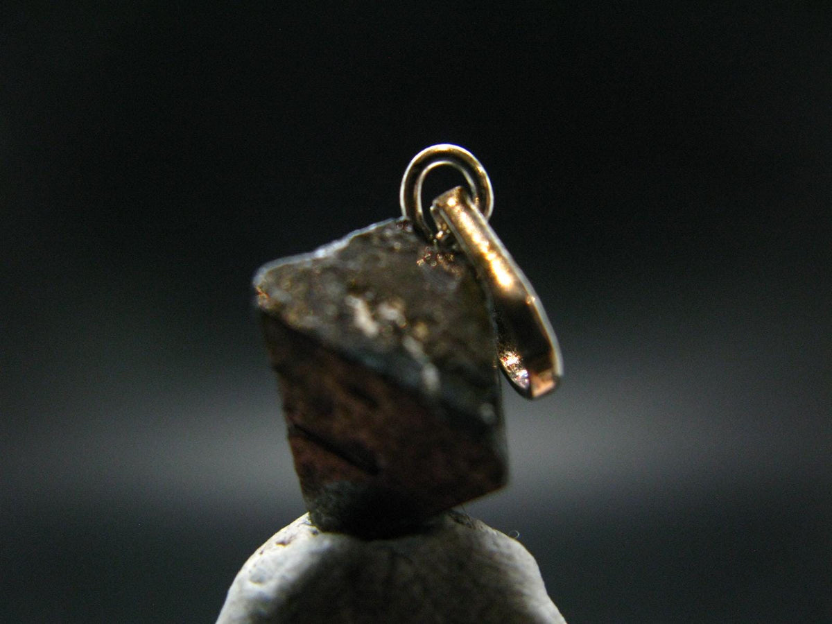 Magnetite Crystal Silver Pendant From Bolivia - 0.9" - 3.0 Grams