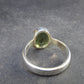 Moldavite Tektite Facetted Silver Ring from Czech Republic - Size 6 - 3.47 Grams