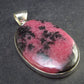 Pink Rhodonite Silver Pendant From Brazil - 2.2" - 23.0 Grams