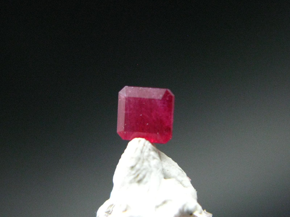 Beautiful Rare Gem Bixbite Red Beryl Emerald Cut Stone From Utah USA - 0.14 Carats - 3.4x3.1mm