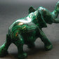 Rich Vivid Vibrant Green Malachite Elephant Carving From Congo - 4.4"
