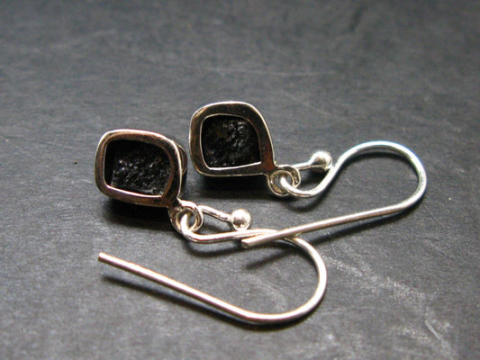 Terminated Brookite Crystal Silver Earrings From Arkansas - 2.07 Grams