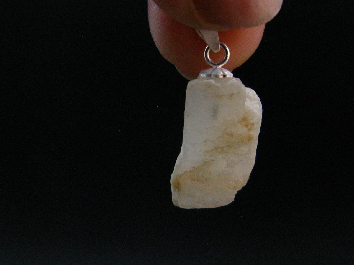 Natural Glow From Inside Moonstone 925 Silver Pendant From Tanzania - 0.9" - 2.31 Grams